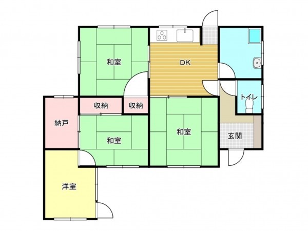 阪南市舞、中古一戸建ての間取り画像です