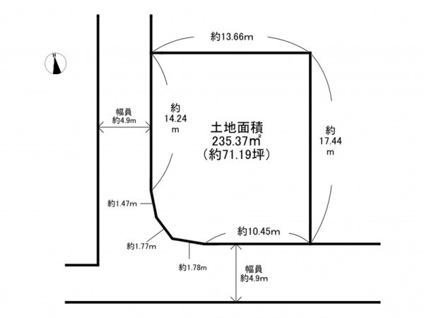 泉南市新家、土地の間取り画像です