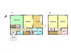 阪南市舞、中古一戸建ての間取り画像です