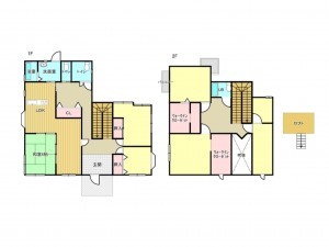 泉南市新家、中古一戸建ての間取り画像です