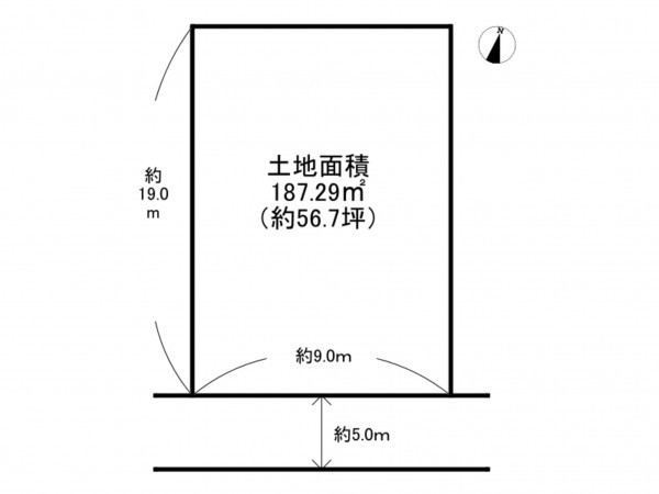 阪南市箱の浦、土地の間取り画像です