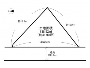 泉南市信達牧野、土地の間取り画像です