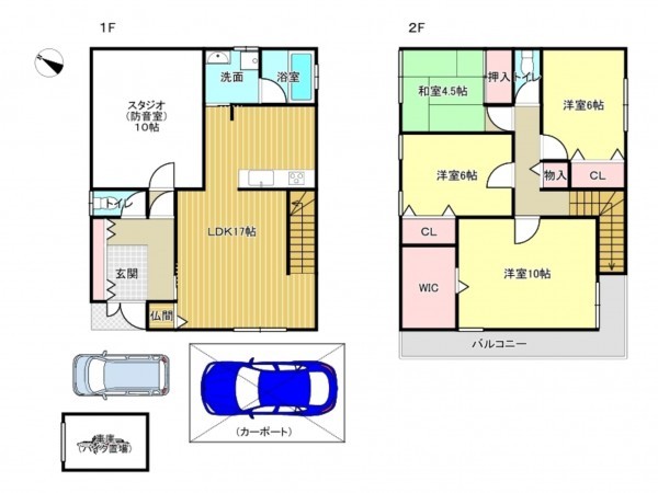 泉南市信達市場、中古一戸建ての間取り画像です
