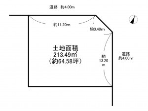 阪南市箱作、土地の間取り画像です