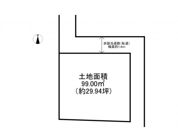 阪南市鳥取、土地の間取り画像です