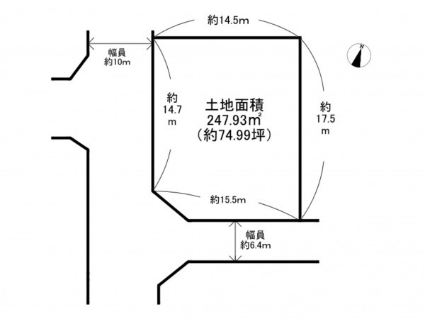 阪南市緑ヶ丘、土地の間取り画像です
