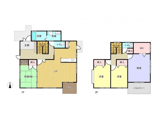 阪南市桃の木台、中古一戸建ての間取り画像です
