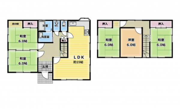 泉南市新家、土地の間取り画像です