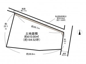 阪南市箱作、土地の間取り画像です