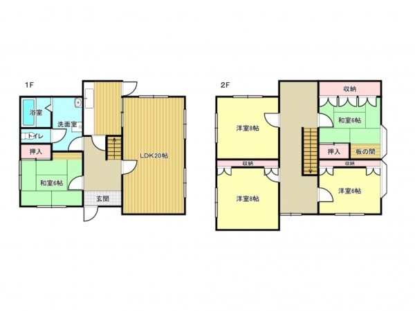 泉南市新家、中古一戸建ての間取り画像です