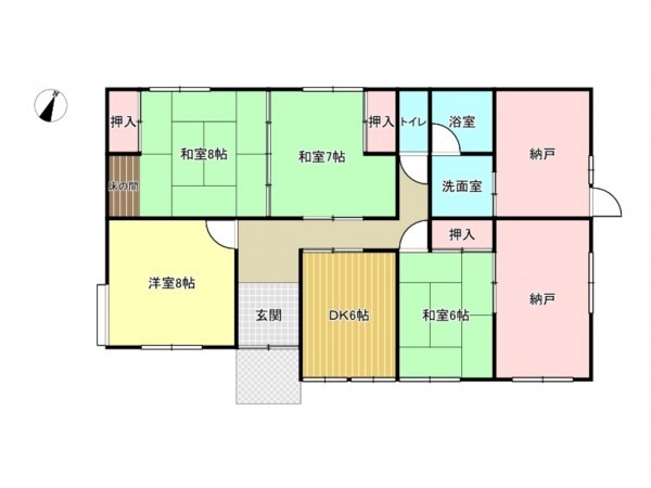 阪南市尾崎町、中古一戸建ての間取り画像です