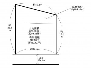 泉南市新家、土地の間取り画像です