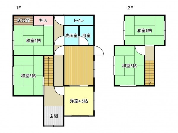 阪南市石田、中古一戸建ての間取り画像です
