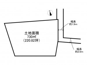 阪南市箱作、土地の間取り画像です