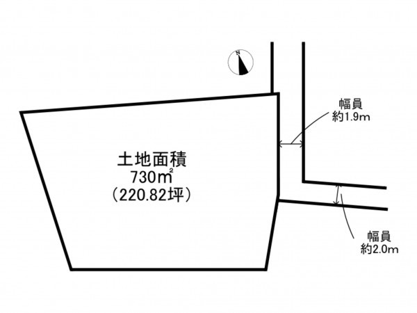 阪南市箱作、土地の間取り画像です