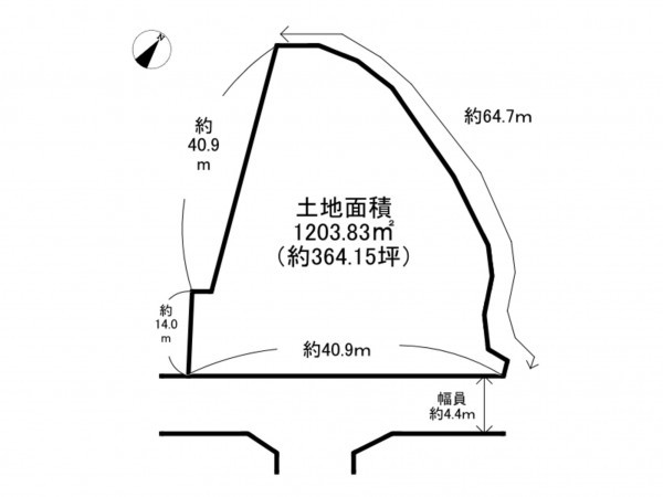 阪南市箱作、土地の間取り画像です