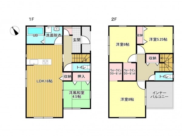 阪南市尾崎町、新築一戸建ての間取り画像です