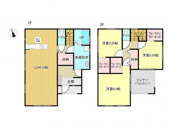 阪南市尾崎町、新築一戸建ての間取り画像です