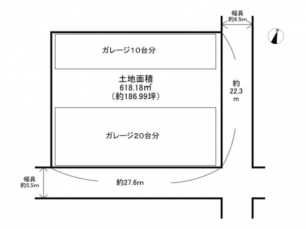 泉南郡岬町深日、収益物件/倉庫の間取り画像です