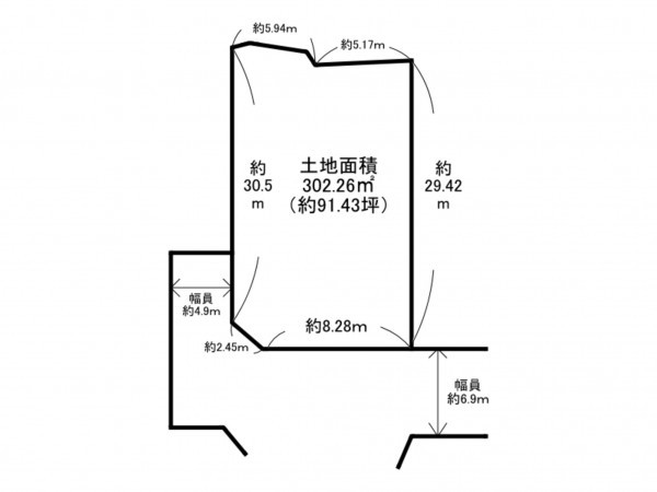 泉南市新家、土地の間取り画像です