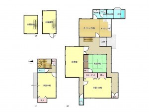泉南郡岬町淡輪、中古一戸建ての間取り画像です