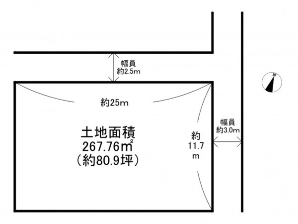 阪南市鳥取、土地の間取り画像です