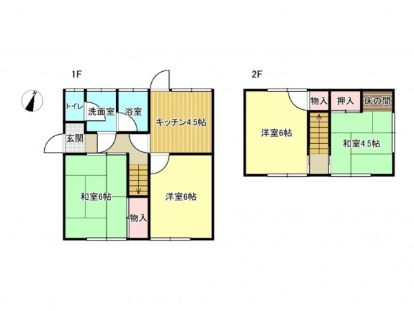 泉南市幡代、中古一戸建ての間取り画像です