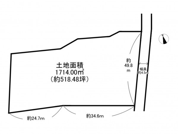泉南郡岬町深日、土地の間取り画像です