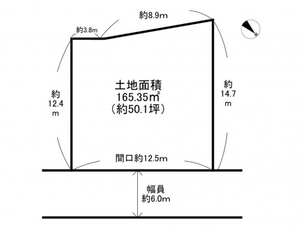 泉南市岡田、土地の間取り画像です