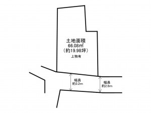泉南市岡田、土地の間取り画像です