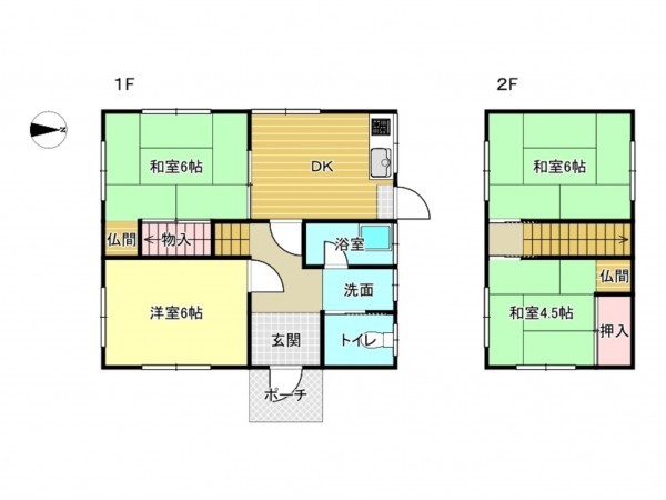 泉南郡岬町深日、中古一戸建ての間取り画像です