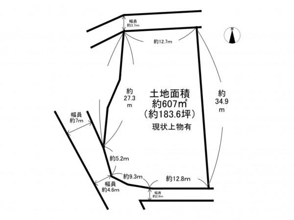 泉南郡岬町淡輪、土地の間取り画像です