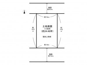 泉南市男里、土地の間取り画像です
