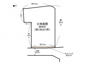 阪南市自然田、土地の間取り画像です