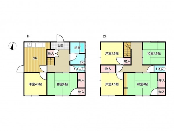 泉南市新家、中古一戸建ての間取り画像です