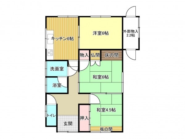 阪南市尾崎町、中古一戸建ての間取り画像です