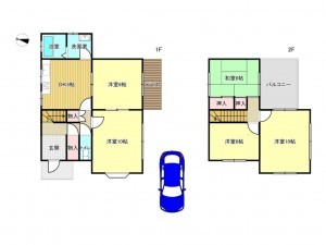 泉南市新家、中古一戸建ての間取り画像です