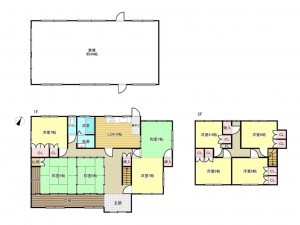 泉南市馬場、中古一戸建ての間取り画像です