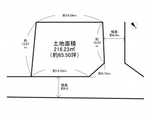 阪南市緑ヶ丘、土地の間取り画像です