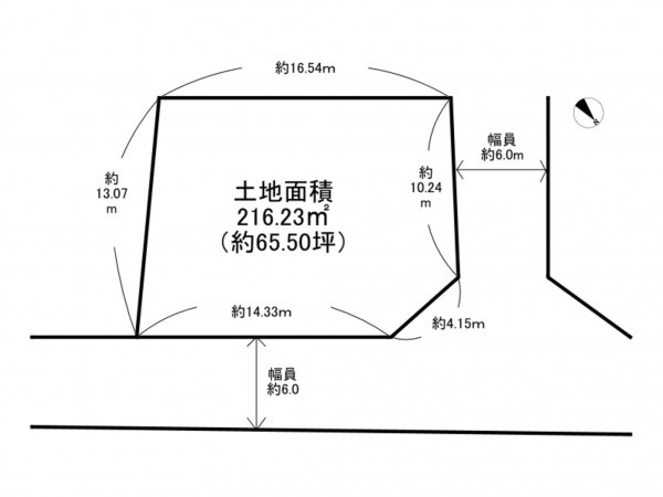 阪南市緑ヶ丘、土地の間取り画像です