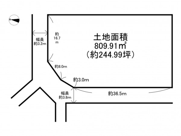泉南市信達市場、土地の間取り画像です