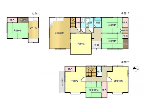 泉南市新家、中古一戸建ての間取り画像です