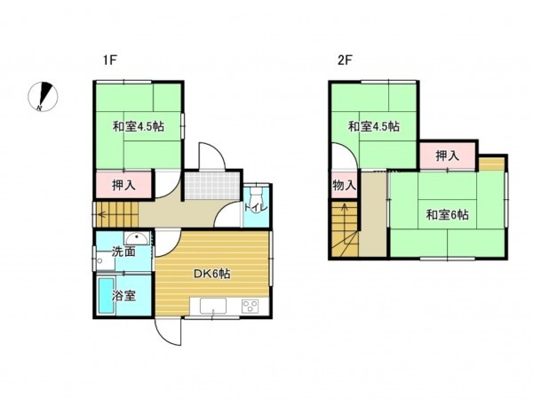 阪南市舞、中古一戸建ての間取り画像です