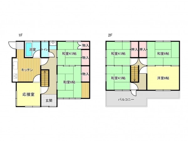 泉南郡岬町深日、中古一戸建ての間取り画像です