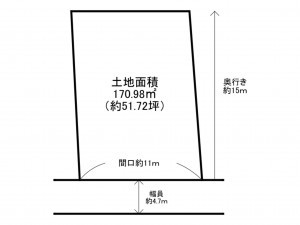 泉南市新家、土地の間取り画像です