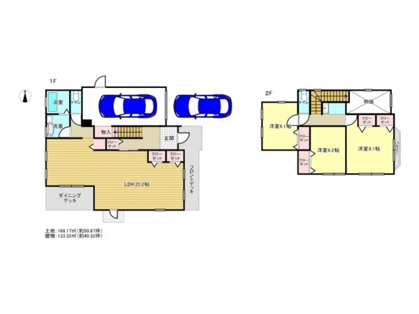 阪南市桃の木台、中古一戸建ての間取り画像です