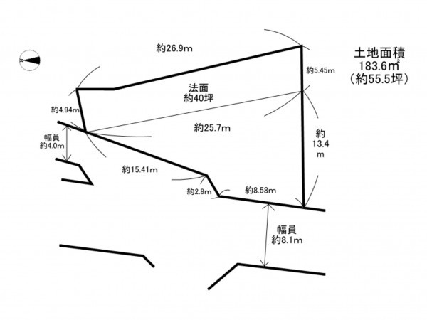 泉南市信達市場、土地の間取り画像です