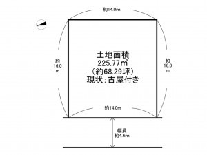 阪南市箱の浦、土地の間取り画像です