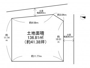 泉南市岡田、土地の間取り画像です