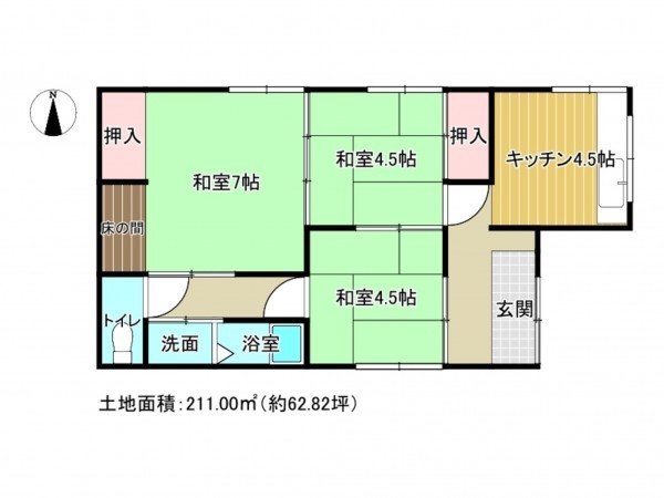 泉南郡岬町深日、土地の間取り画像です